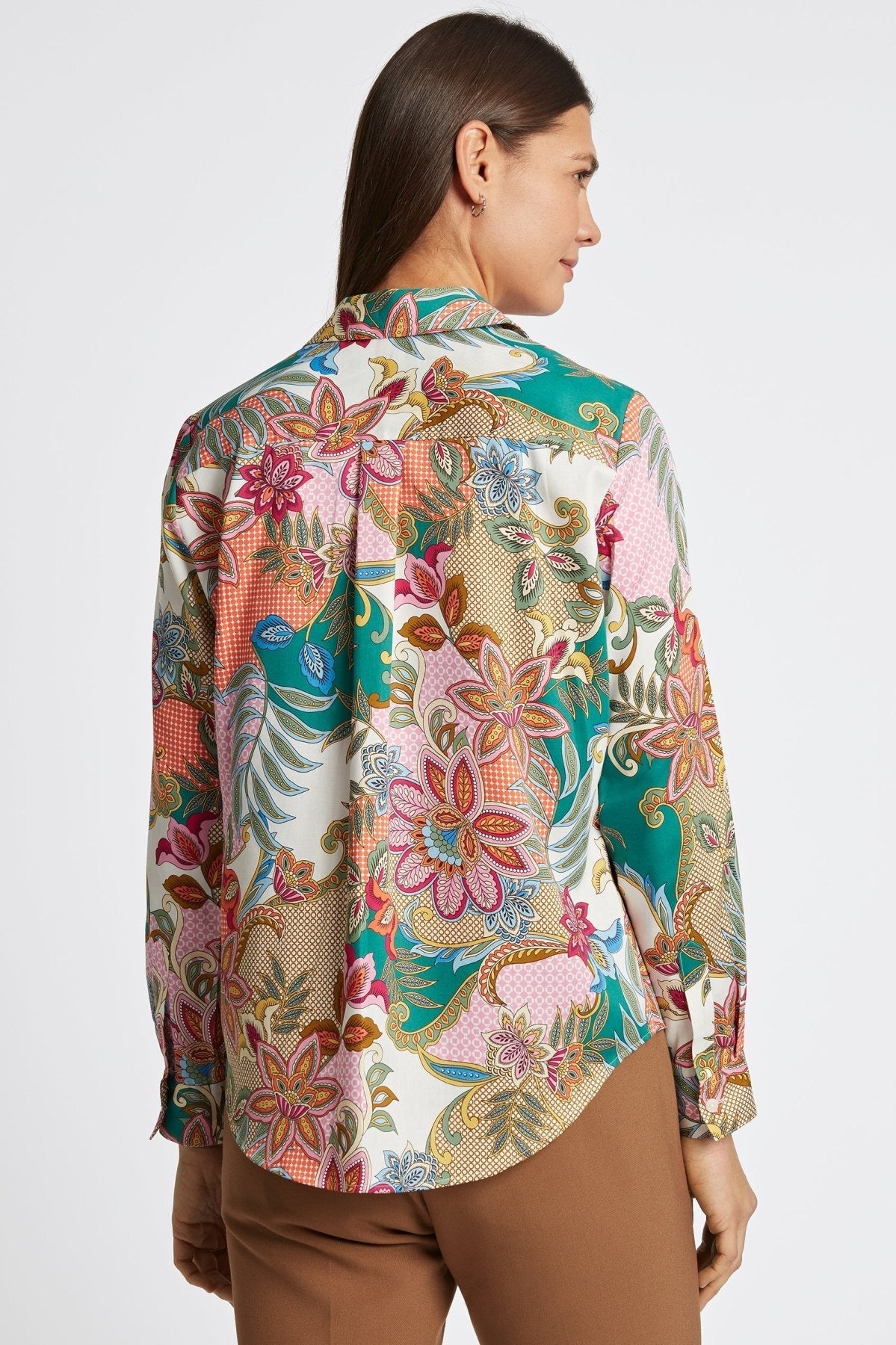 Charlie No Iron Jacobean Floral Shirt