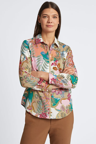 Charlie No Iron Jacobean Floral Shirt