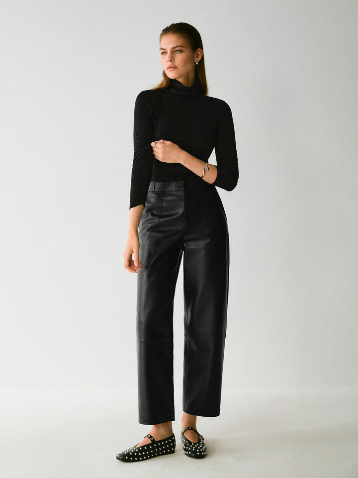 Corin Lambskin Panelled Pants