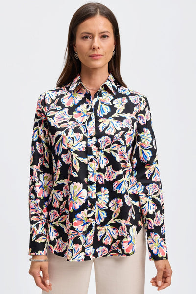 Meghan Night Blossoms Long Sleeve Shirt