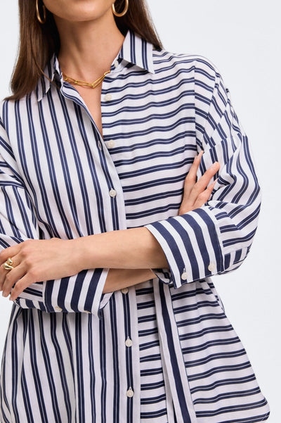 Avery Double Stripe 3/4 Sleeve Shirt