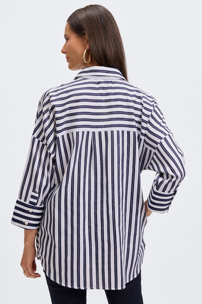 Avery Double Stripe 3/4 Sleeve Shirt