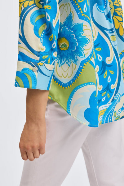 Margie Tropical Jacobean 3/4 Sleeve Shirt