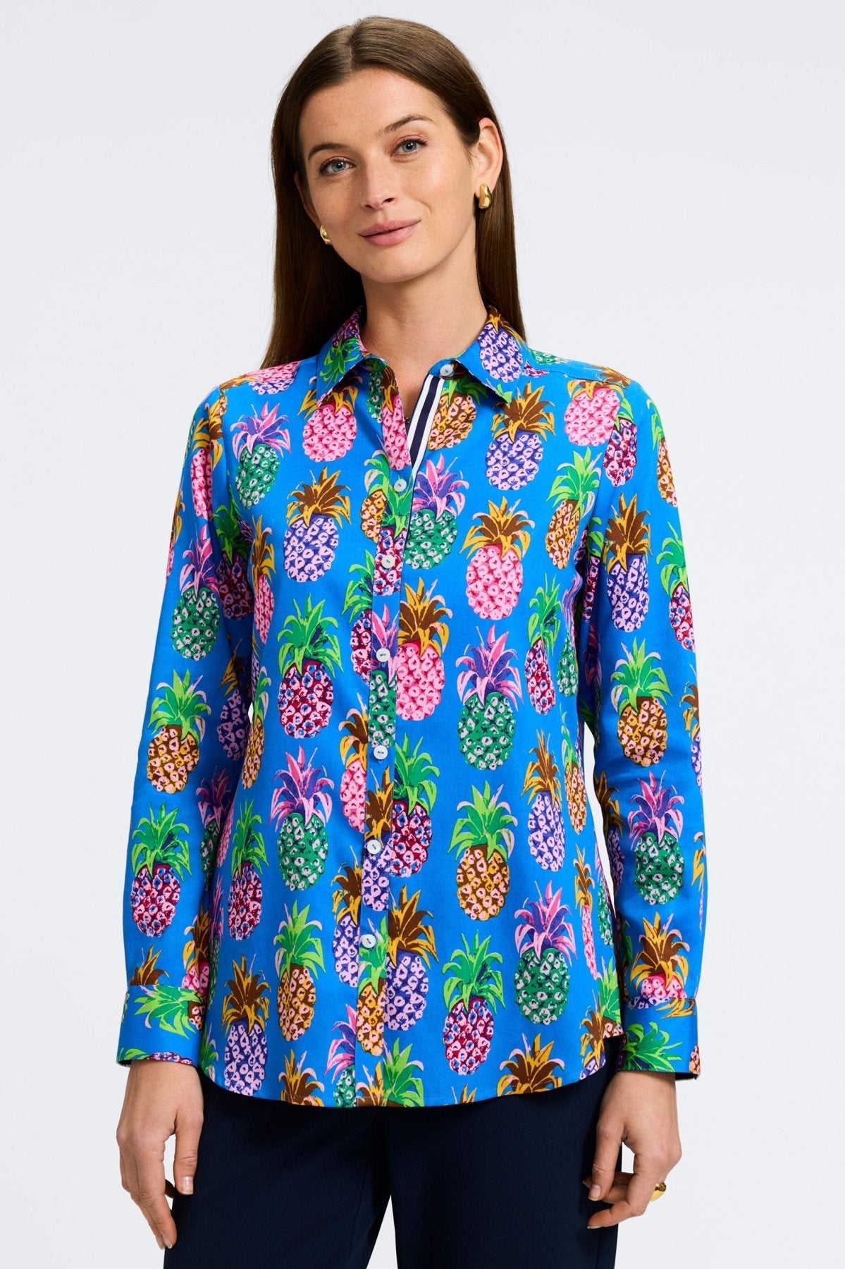 Zoey Pineapple Long Sleeve Shirt