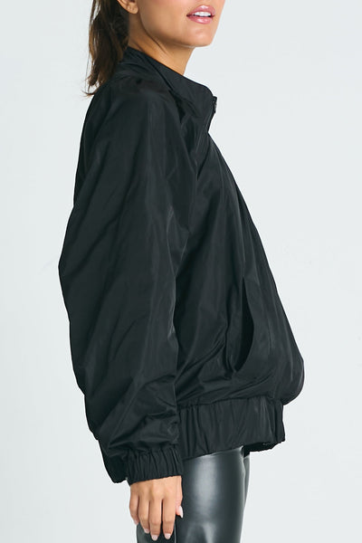 Nylon Rouched Chic Bomber