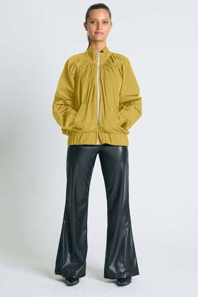 Nylon Rouched Chic Bomber