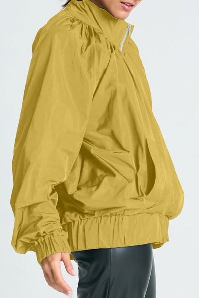 Nylon Rouched Chic Bomber