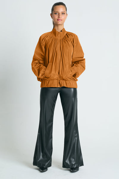 Nylon Rouched Chic Bomber