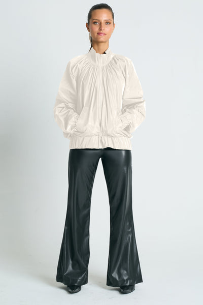 Nylon Rouched Chic Bomber