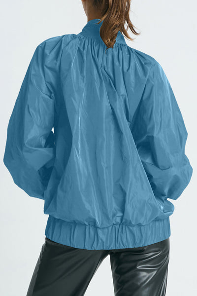 Nylon Rouched Chic Bomber
