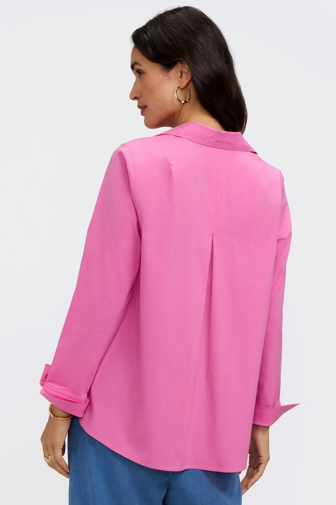Back of the Agnes long sleeve shirt #color_guava pink