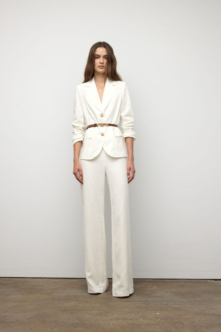 Wide leg linen pant
