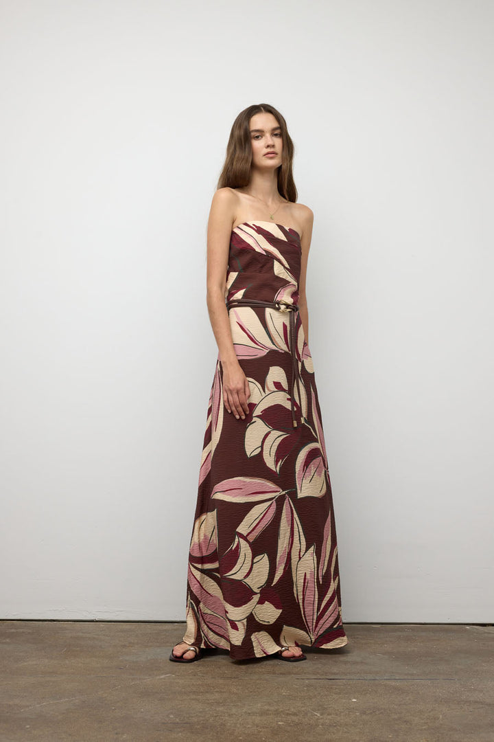 Floral print dress with shoulder straps