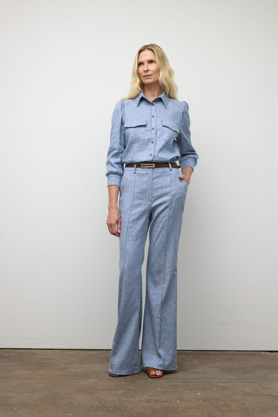 Wide flare denim pant