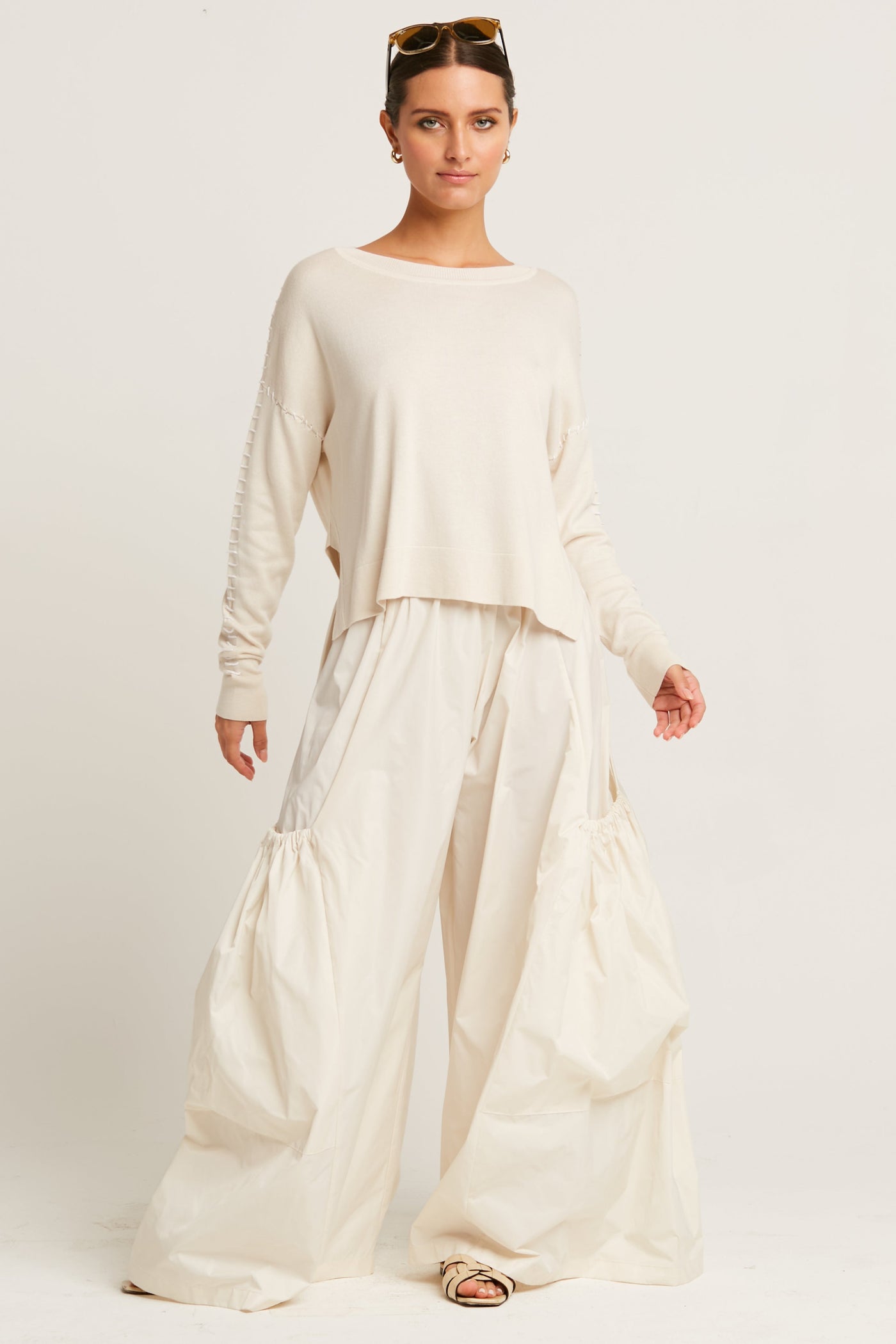 Pima Cotton Whipstitch Crewneck Sweater