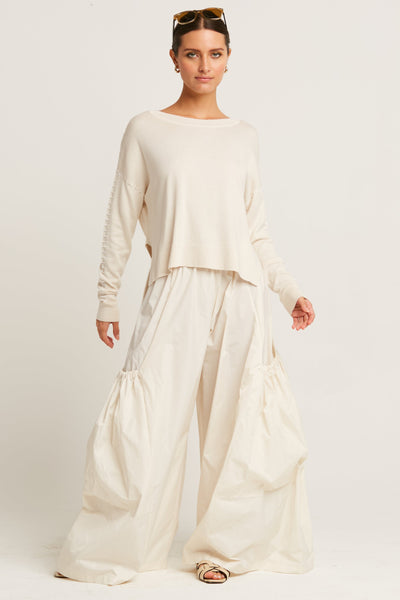 Pima Cotton Whipstitch Crewneck Sweater