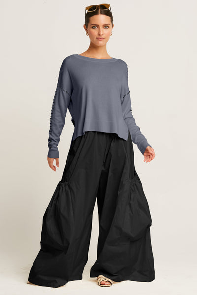 Pima Cotton Whipstitch Crewneck Sweater