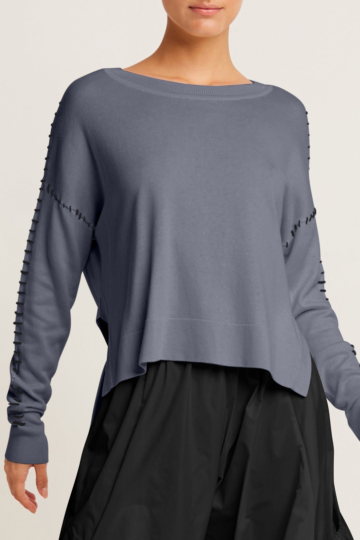 Pima Cotton Whipstitch Crewneck Sweater