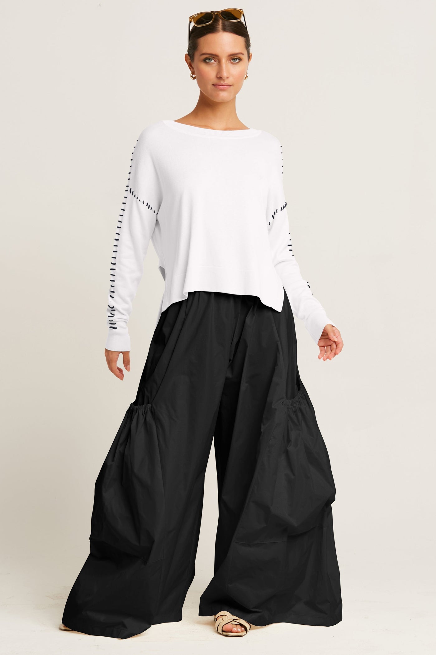 Pima Cotton Whipstitch Crewneck Sweater
