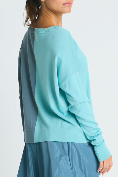 Pima Cotton 1/2 Whipped Crewneck Sweater