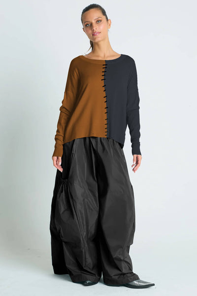 Pima Cotton 1/2 Whipped Crewneck Sweater