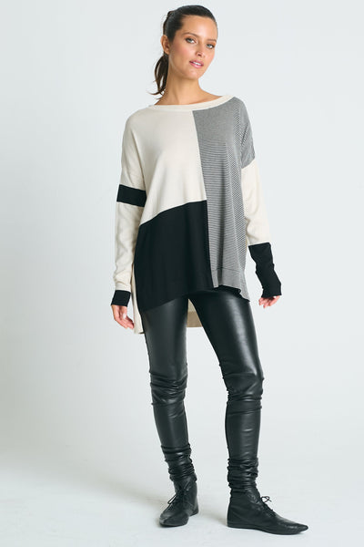 Pima Cotton Mod Graphic Crewneck Sweater