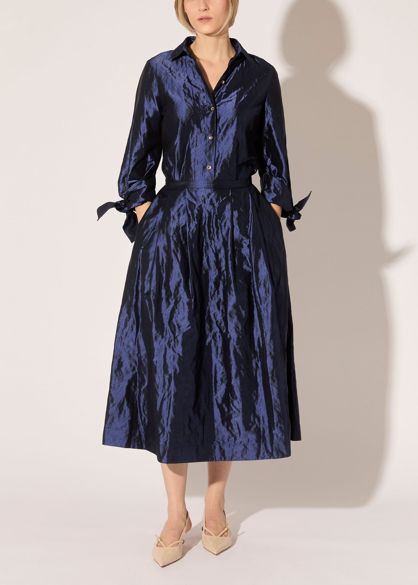 Metallic Taffeta Skirt