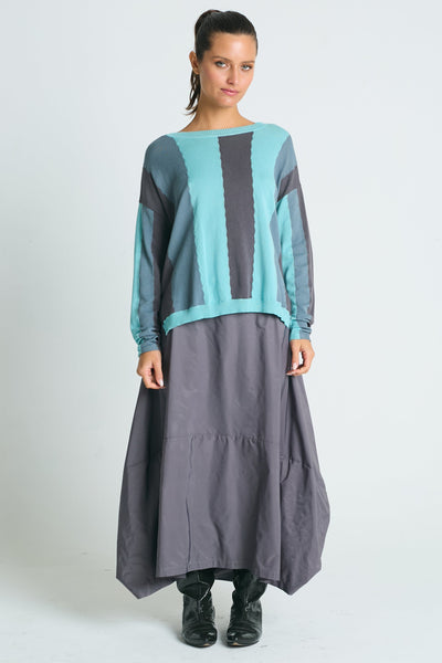 Pima Cotton Ric-Rac Crewneck Sweater