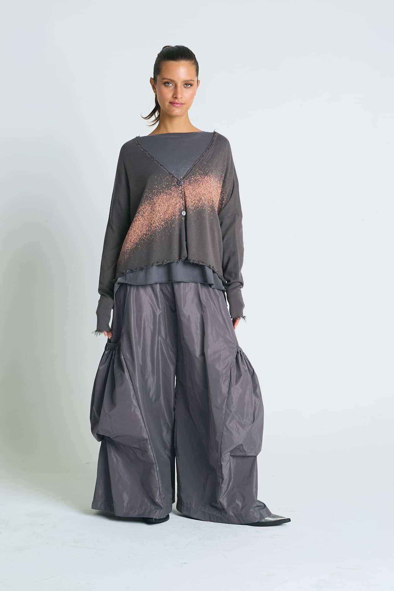 Pima Cotton Bleached Cardi