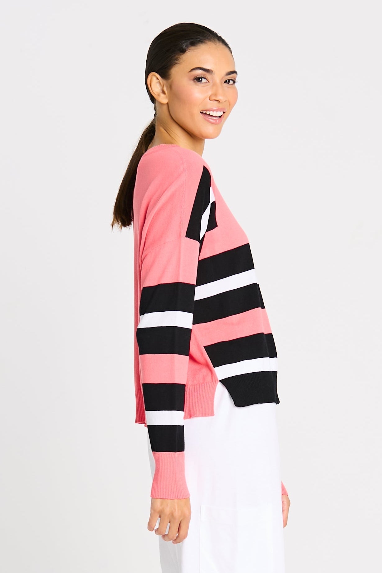 Pima Cotton Athletic Sweater