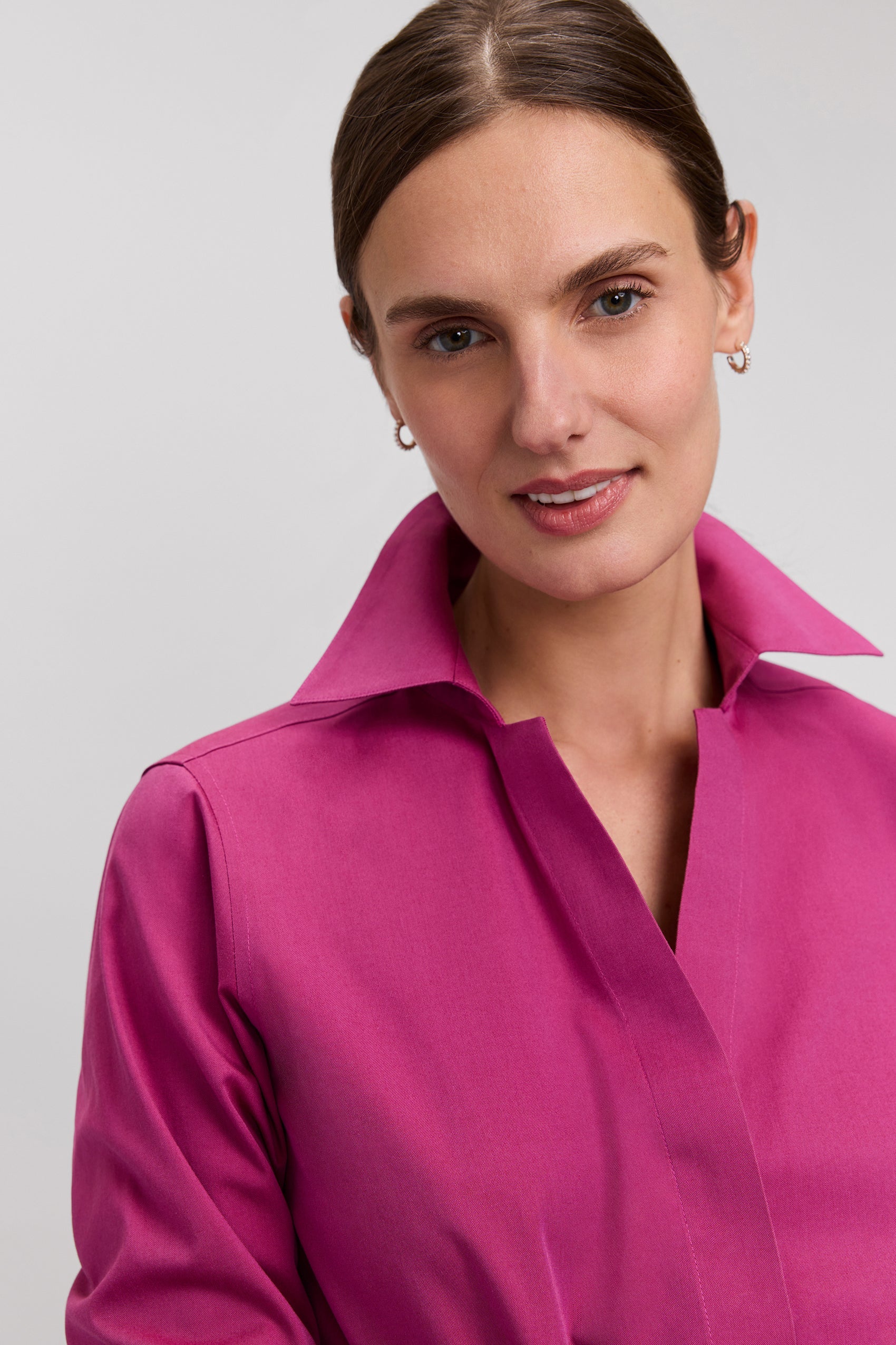 Taylor No Iron Pinpoint 3/4 Sleeve Shirt