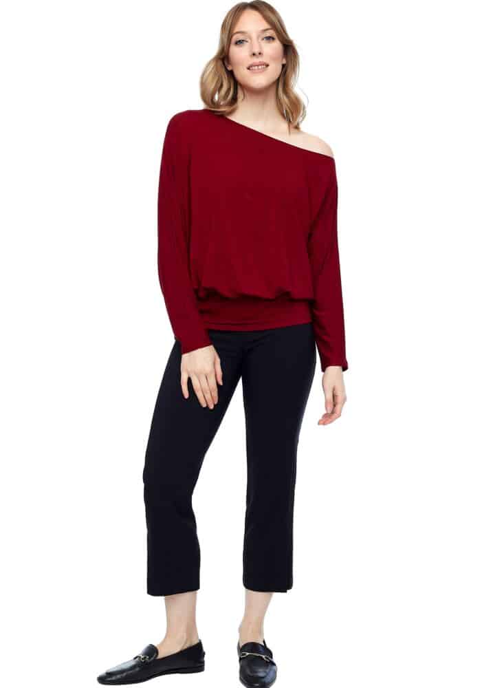 Off shoulder long sleeve top 30264