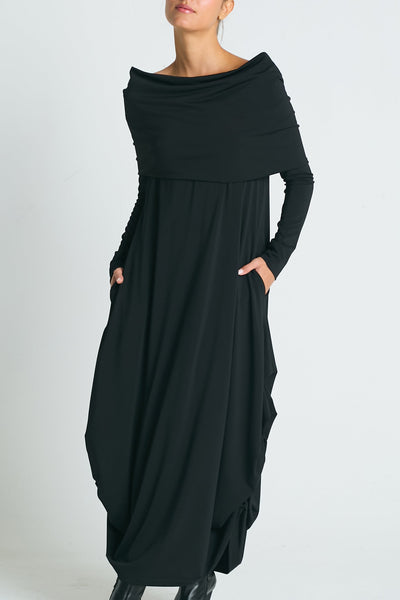 Matte Jersey Curtain Dress