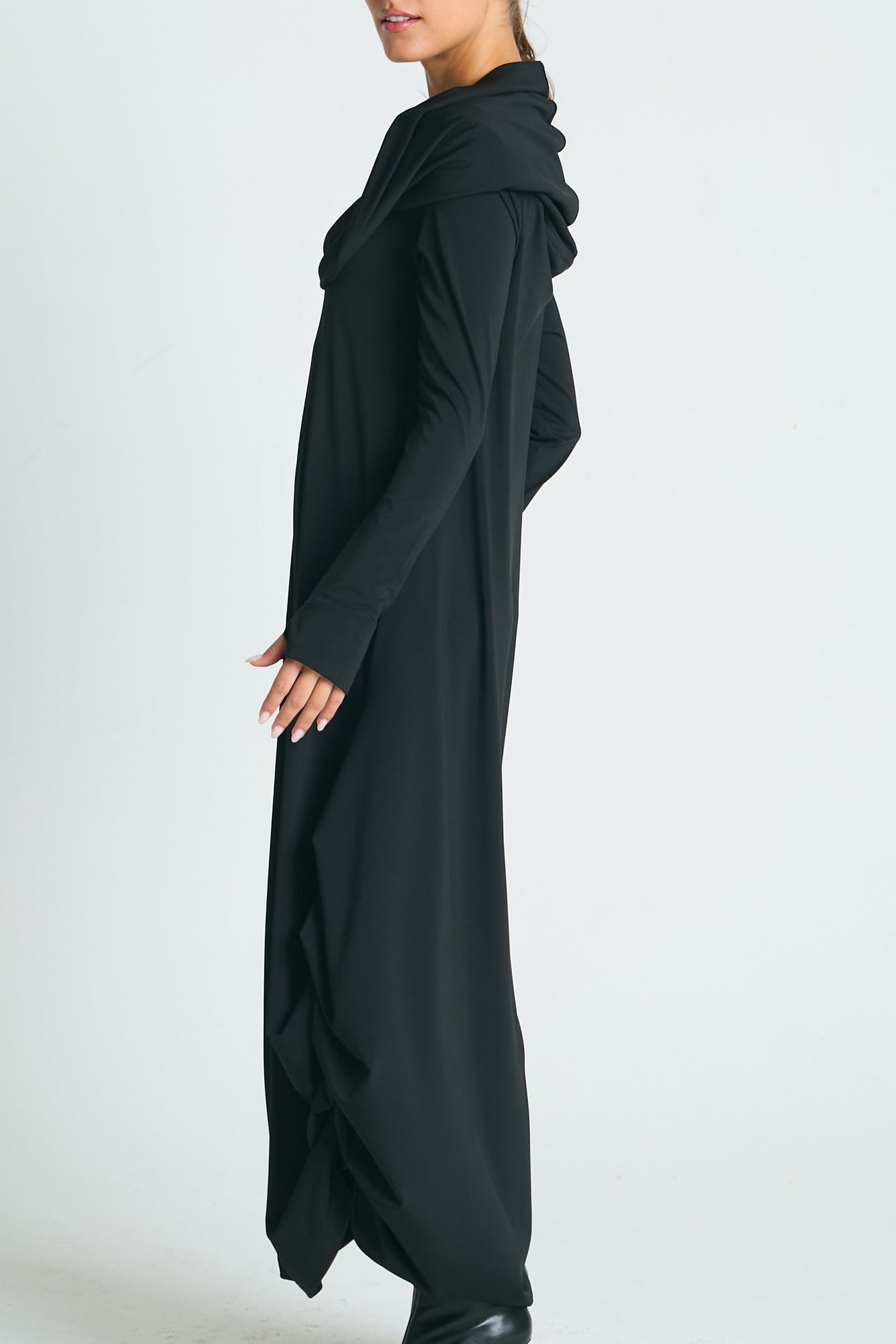 Matte Jersey Curtain Dress