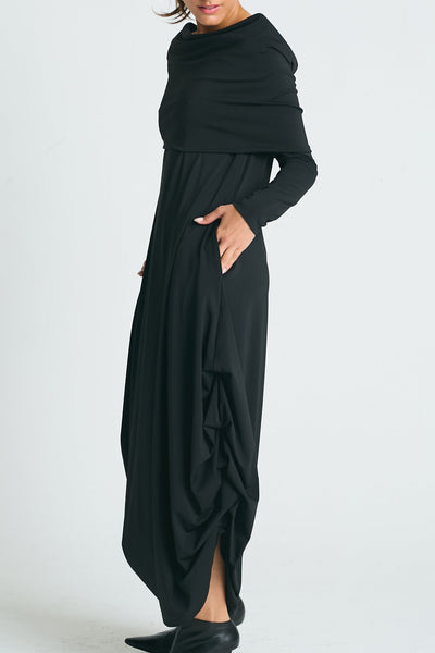 Matte Jersey Curtain Dress