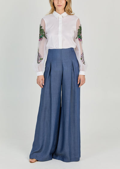 TENCEL TWILL HIGH WAIST WIDE LEG