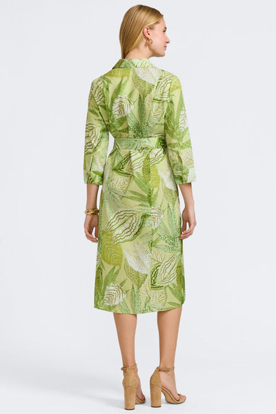 Fiona Jungle Leaves 3/4 Sleeve Dress