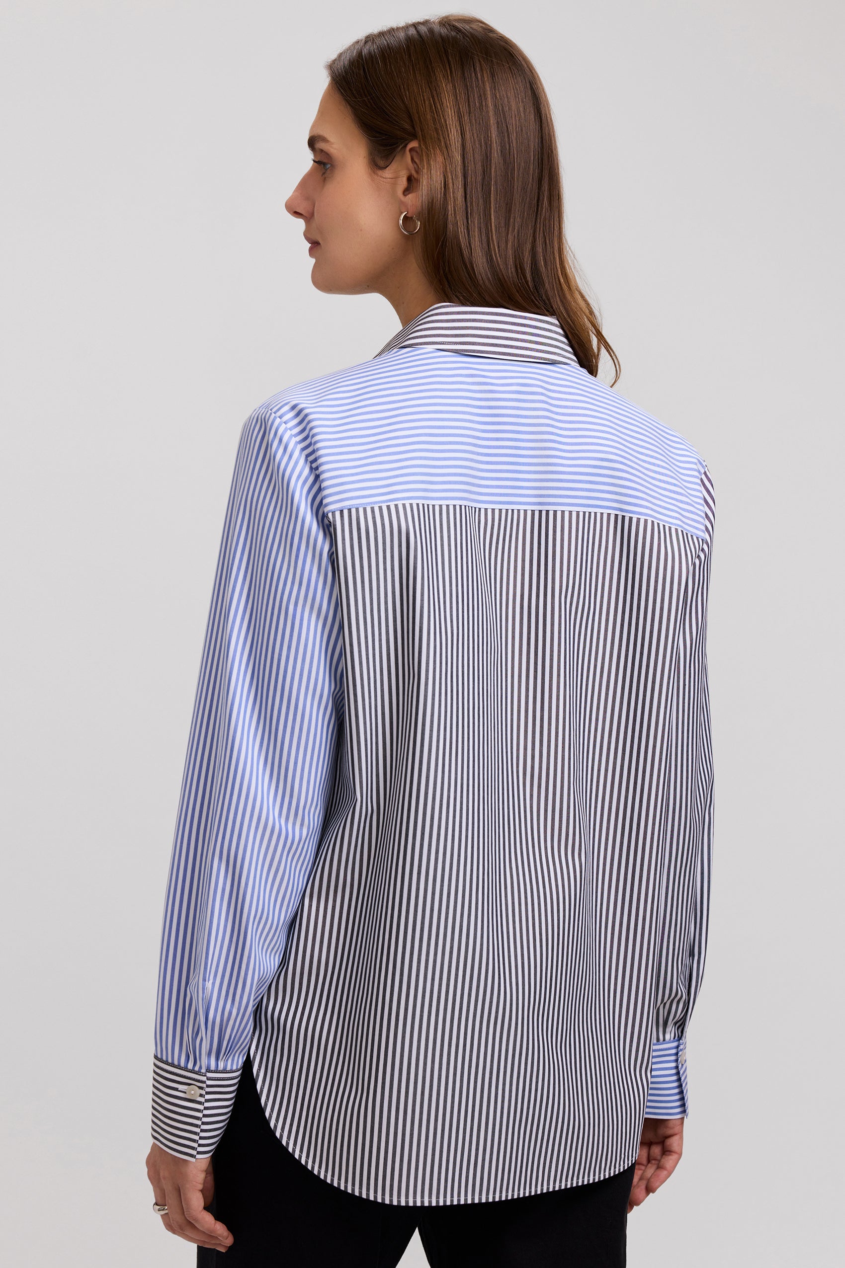 Meghan Pinpoint Stripe Long Sleeve Shirt
