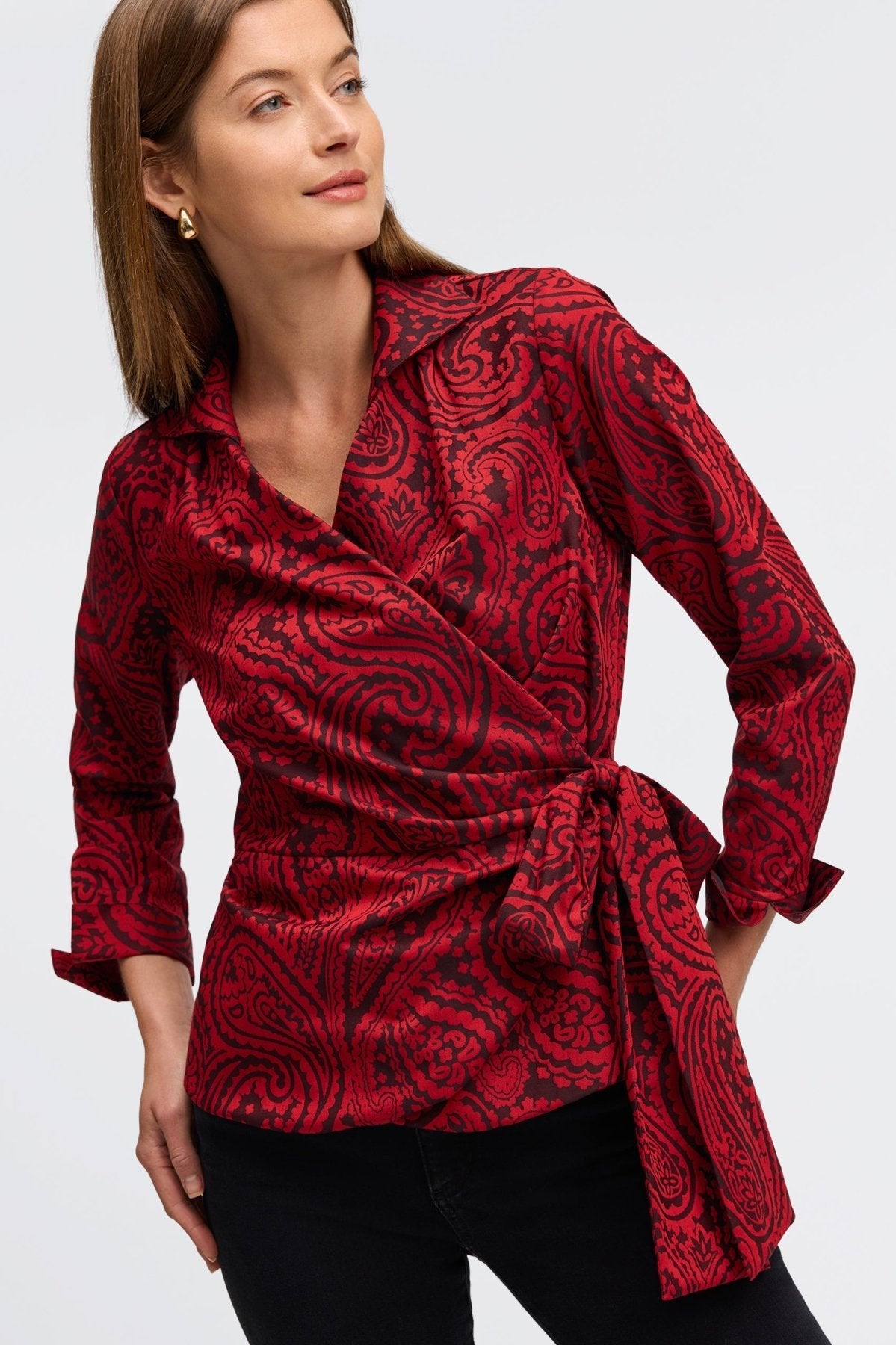 #color_Red Paisley Jacquard