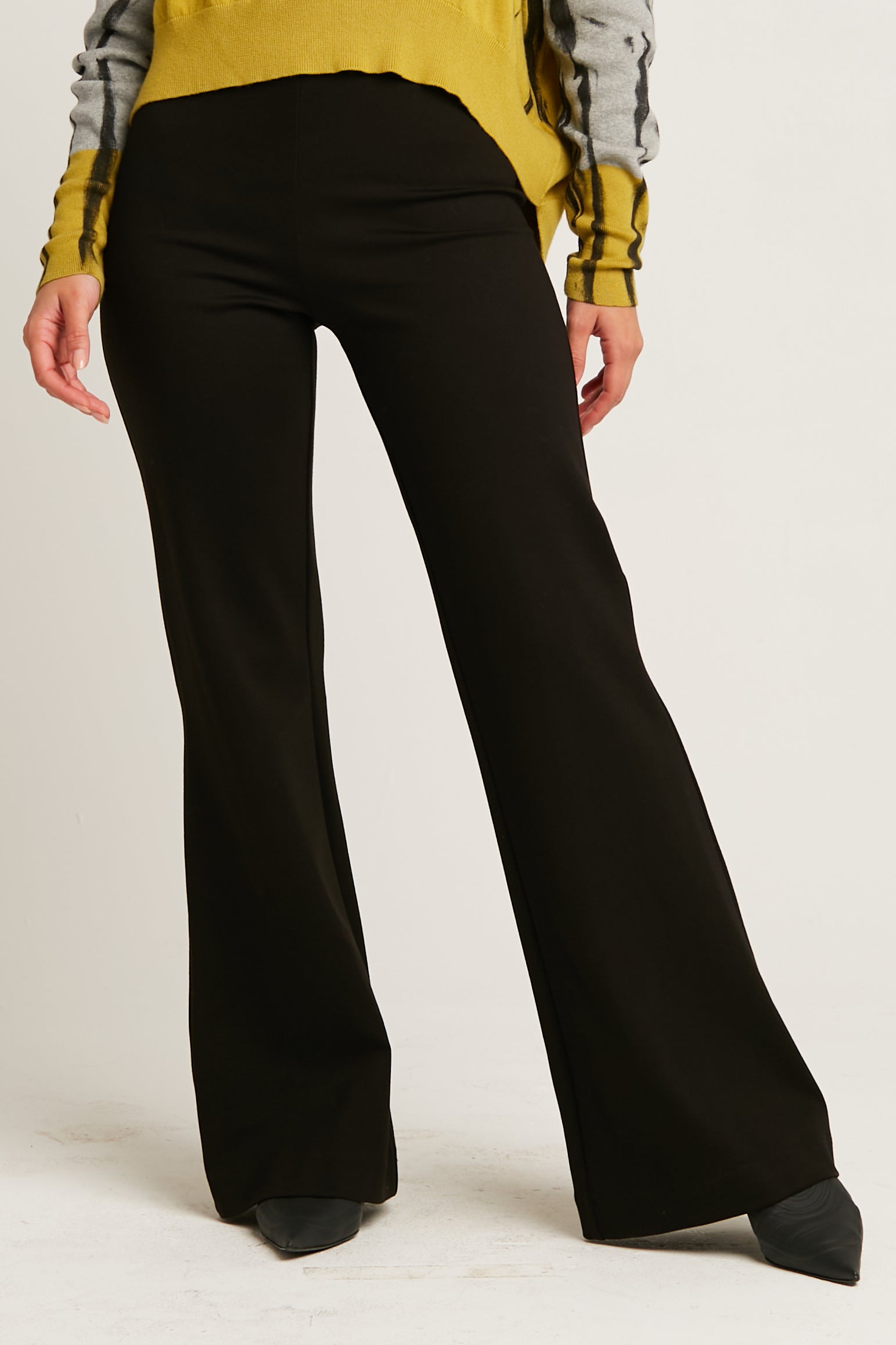 Scuba Bell Bottom Pants - Black