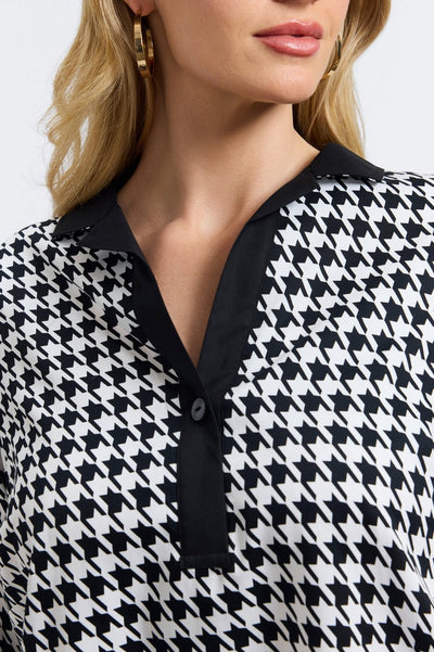 Sloane Classic Houndstooth 3/4 Sleeve Dress