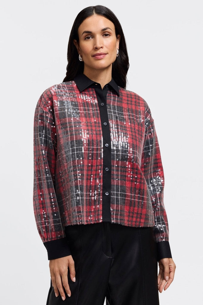 #color_sequined red plaid
