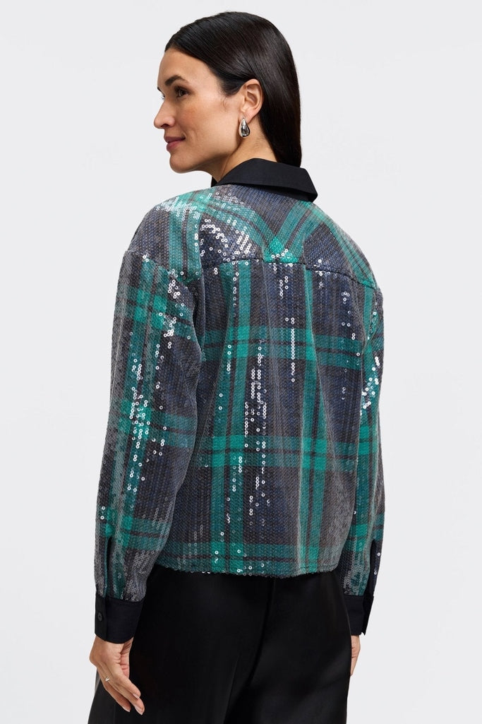 #color_sequined green plaid