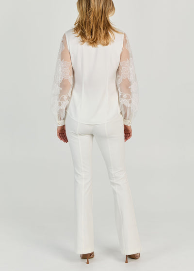 FLOR BLANCO EMBROIDERED BLOUSE