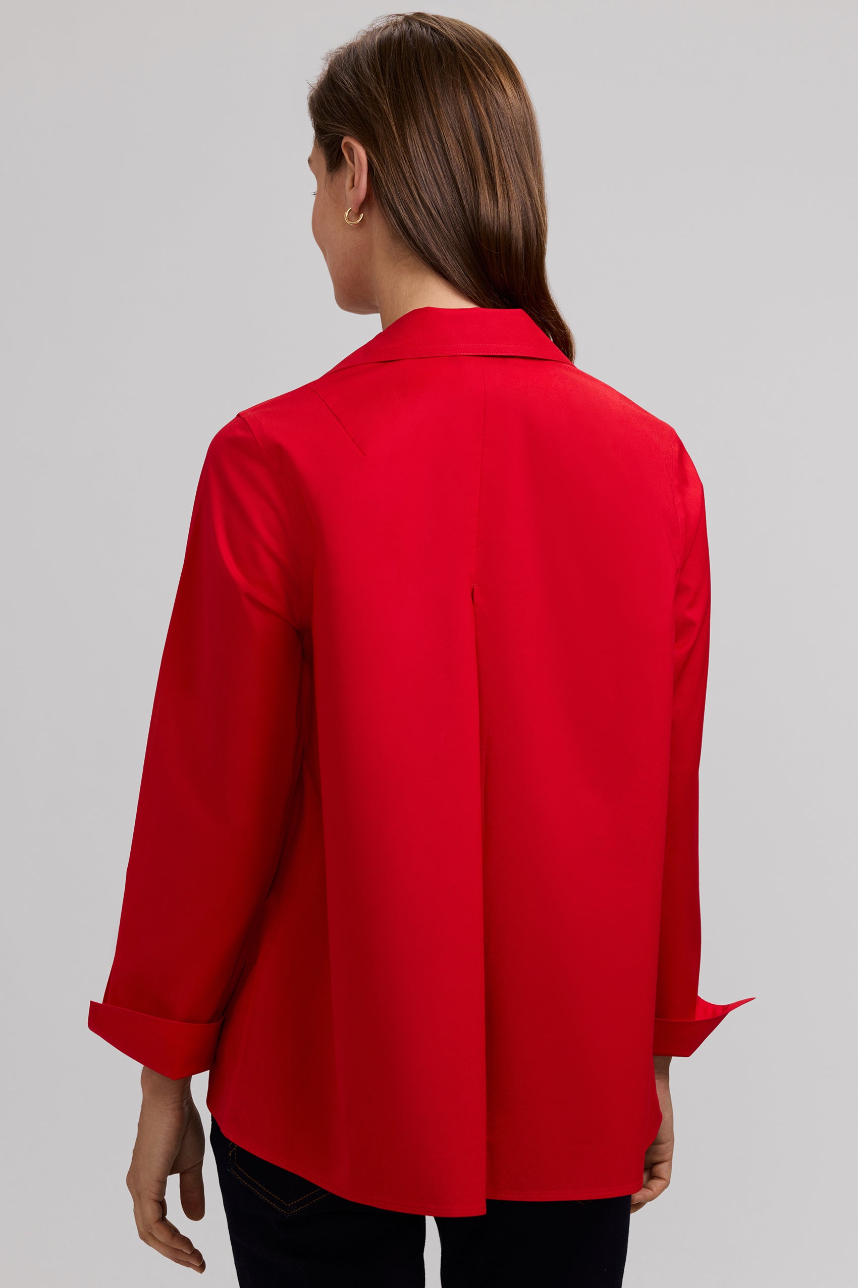 Agnes No Iron Stretch Long Sleeve Popover Shirt