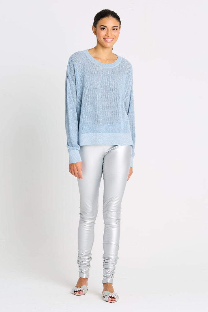 Pima Cotton Metallic Mini Seed Stitch
