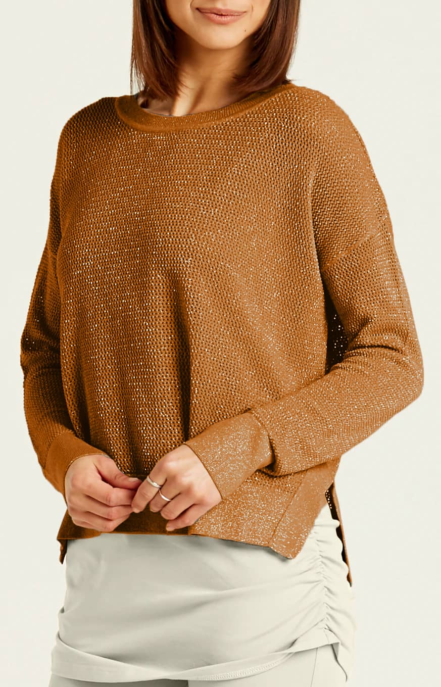 Pima Cotton Metallic Mini Seed Stitch