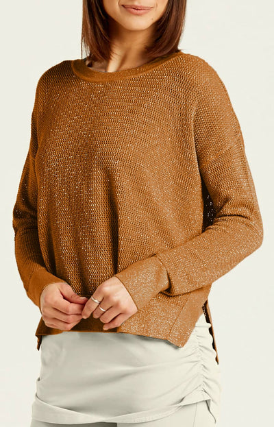 Pima Cotton Metallic Mini Seed Stitch