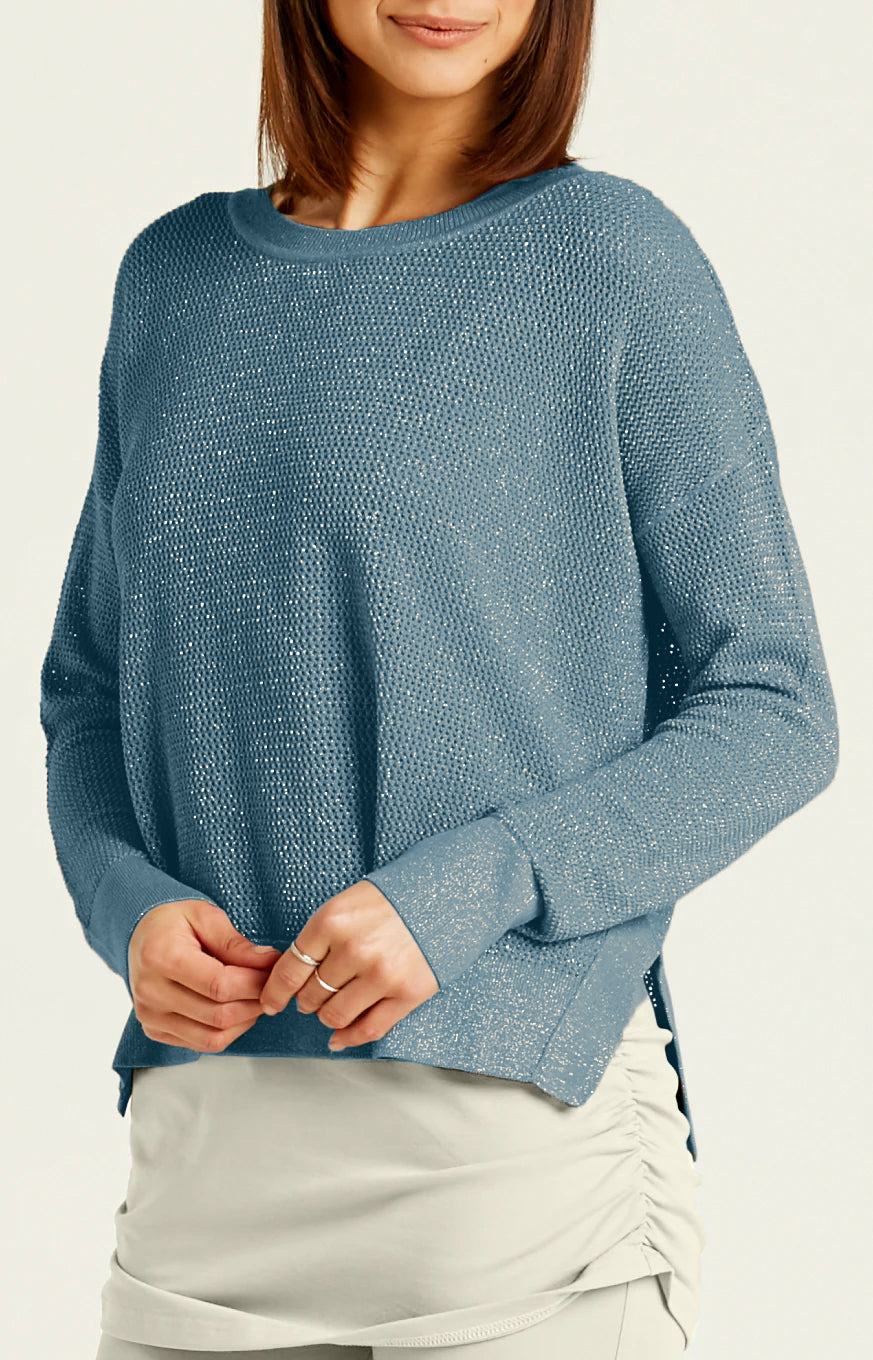 Pima Cotton Metallic Mini Seed Stitch