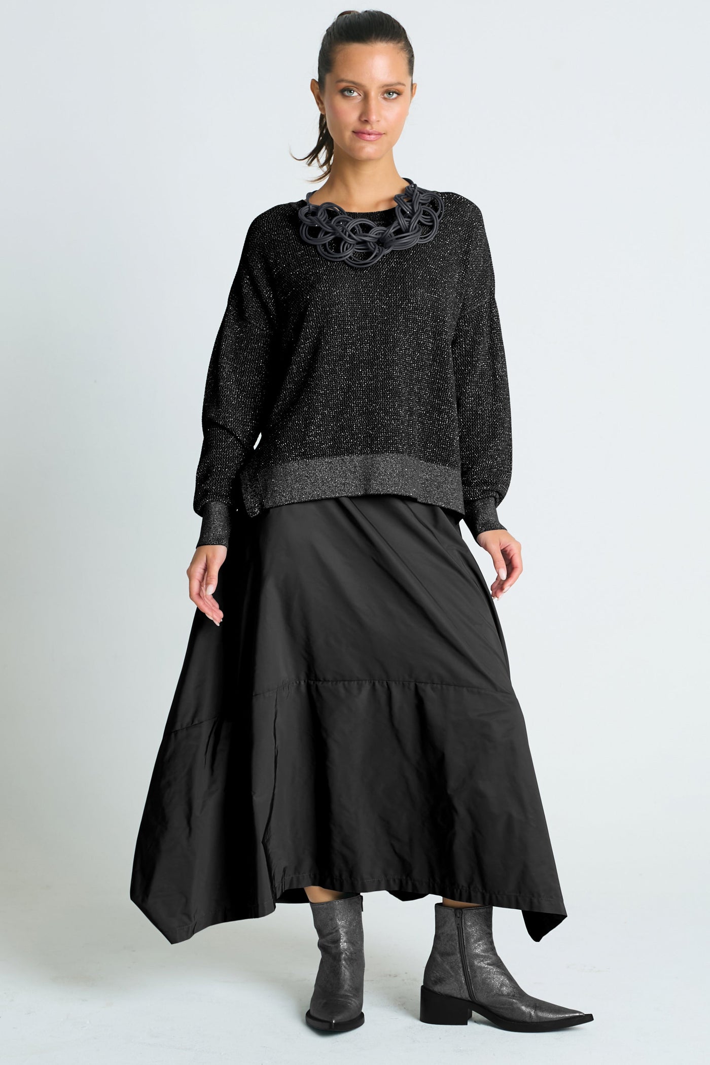 Pima Cotton Metallic Mini Seed Stitch